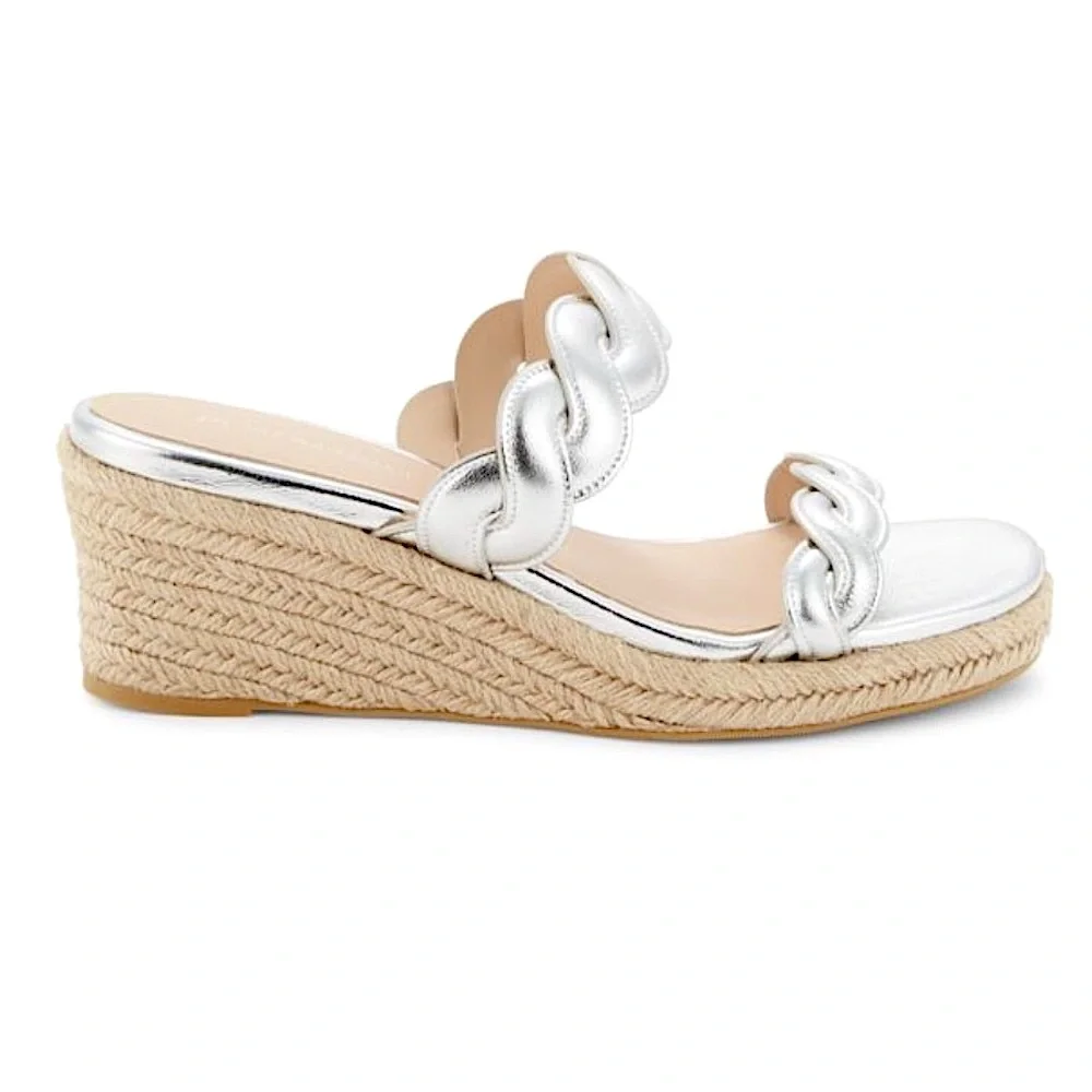 Stuart Weitzman Espadrille Wedge Sandals